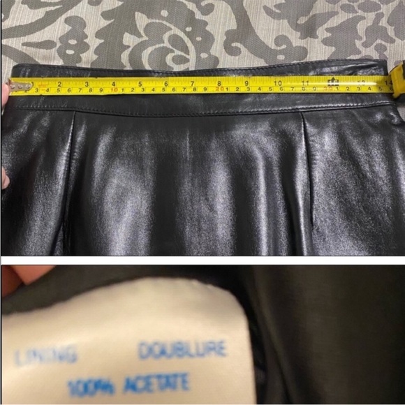 DANIER Leather Skirt - Black - Picture 6 of 6